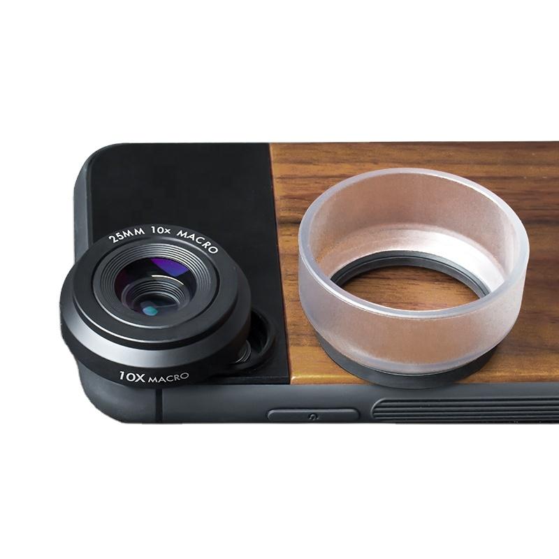 Mobile Phone External Camera Lens 25MM 10X Macro Zoom Lens IB-25MM+Universal Clip