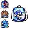 Sonic Hedgehog Lunch Box Bag Stylish Shoulder Bag For Kids Adults Large Capacity Travel Bag