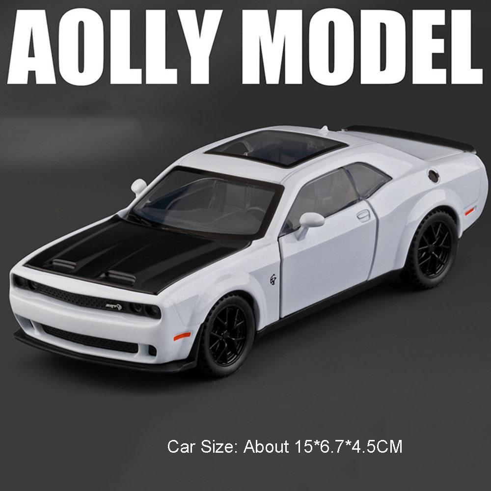 Scale 1:32 SRT Hellcat Viper Car Model Toy Shock Absorption Doors Opened Pull Back Sports Cars Models Toys Metal Ornaments