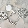 1Pc Retro Hand-Held Makeup Mirror Portable Beauty Mirror Home Beauty Tool