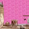 Polynesian Geometric Pattern Wallpaper Powder Pink and Purple 50x1000