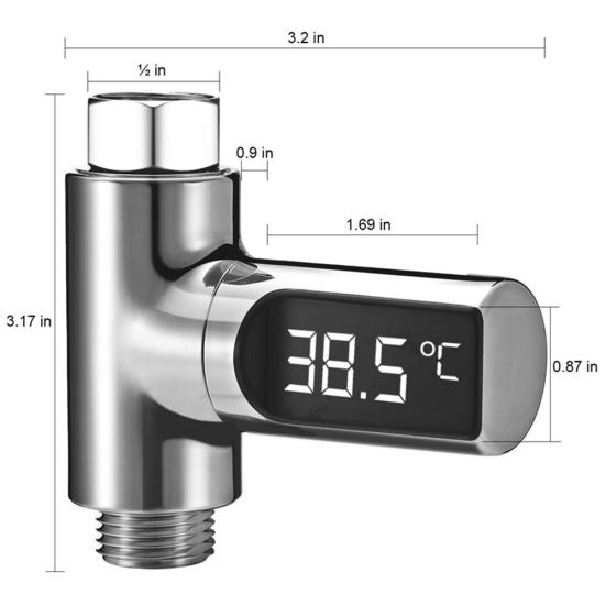 LED-Anzeige Badezimmer Duschthermometer Durchfluss Wassertemperatur Monitor Tester