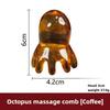 2025 New Resin Octopus Scalp Massage Comb Acupressure Meridian Therapy Hair Care Portable Relaxation Tool Natural Material