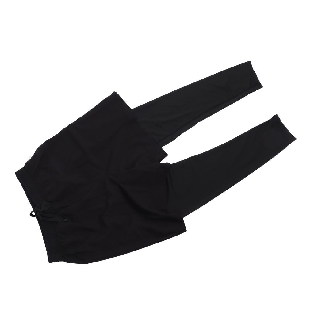 Black Men's Fake 2 Piece Pants Training Elastic Quick Drying 2 in 1 Gym Leggings Pants for Exercise
