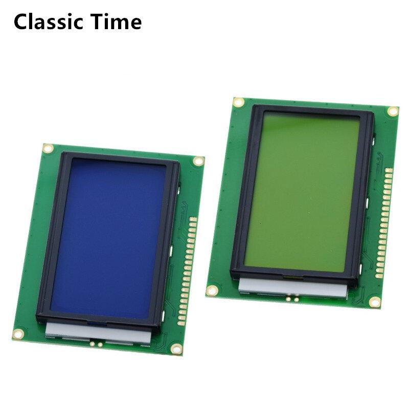 128*64 DOTS Yellow Green LCD Module 5V Blue Screen 12864 LCD with Backlight ST7920 Parallel Port LCD12864
