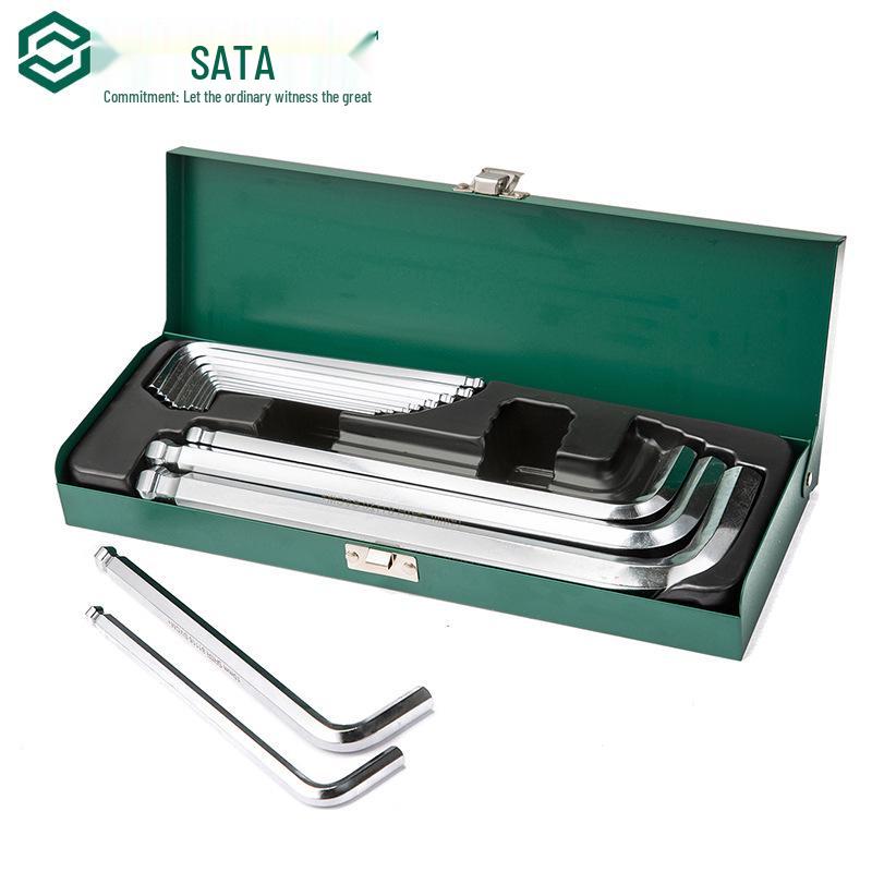 SATA 14-Piece Extra Long Ball End Hex Key Set, Metric