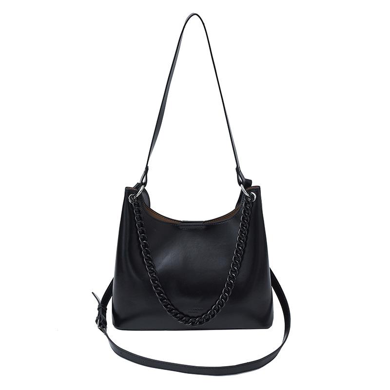 

Летняя новая модная простая цепочка сумка под мышку для мамы трендовая на плечо кроссбоди женская сумка чёрный