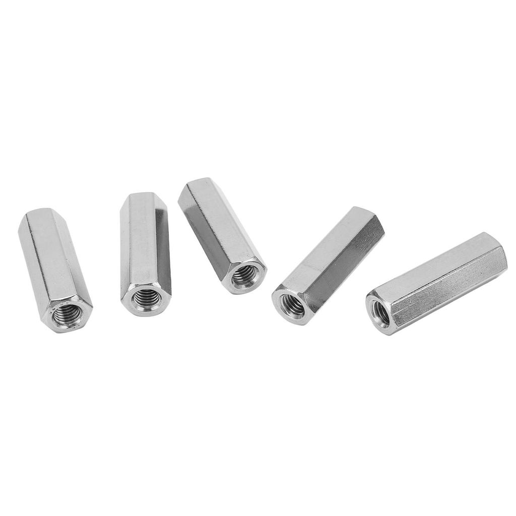 5 Stück Sechskant-Verbindungsmutter M10x1,5 L55mm 304 Edelstahl Rostfrei Korrosionsbeständig Sechskant-Verbindung
