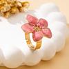 Een Open Ring voor Dames met Bloemenpatronen in Verschillende Kleuren om uit te Kiezen, een Kleurrijke en Modieuze Open Ring Geschikt voor Dagelijks Gebruik en Vakantie
