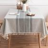Modern Minimalist Cotton Linen Tablecloth Rectangle Dining Table Cover Desk Mat Picnic Blanket Home Decor
