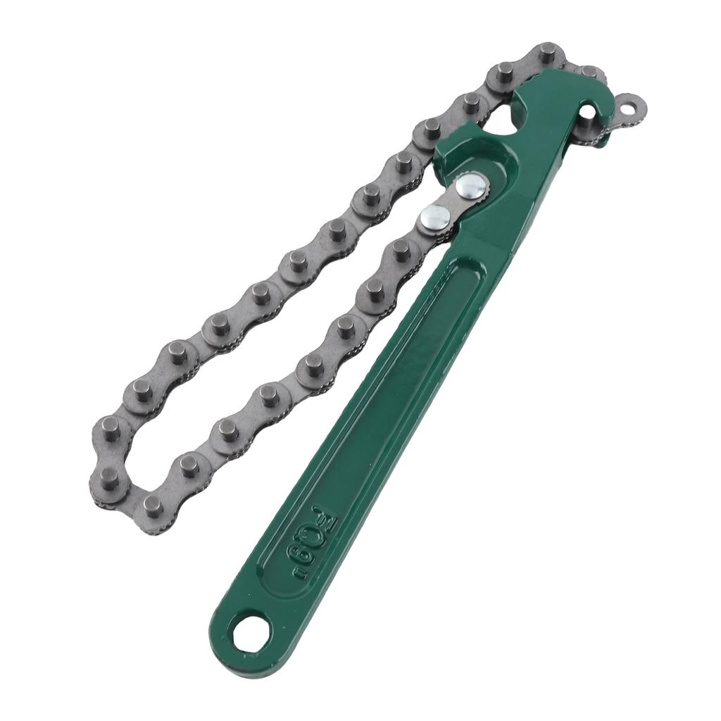 9-inch Chain Type Auto Oil Filter Wrench Repair Tool,   Sturdy Carbon Steel Chain, Comfortable Grip, for Vehicle Maintenance