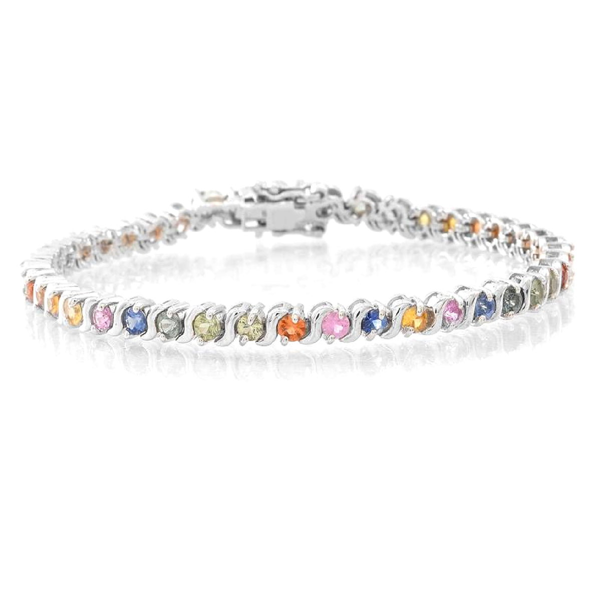 

Multi Stone Tennis Bracelet - 925 Sterling Silver