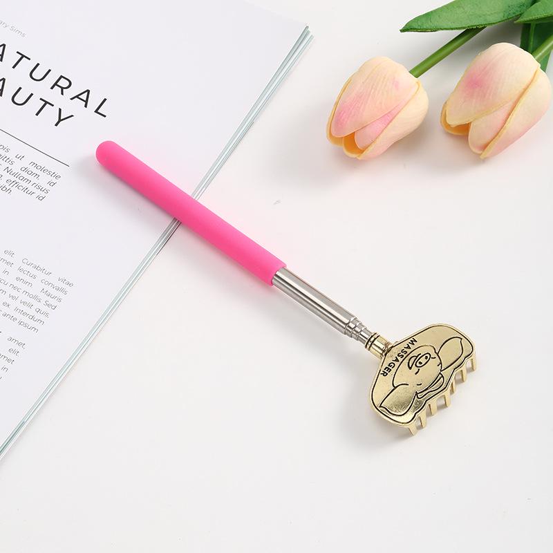 

Телескопическая чесалка для спины из нержавеющей стали - Портативный инструмент для снятия зуда розовый