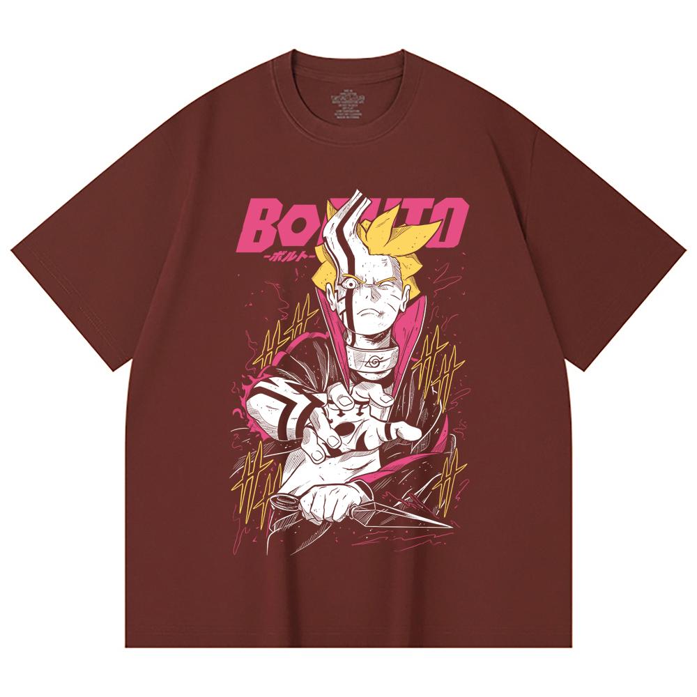 230 Gsm 100% Cotton Boruto V1 Print Unisex Heavy Cotton T Shirt