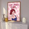 Cartoon Bad Girl Wall Art Poster Print Trendy Pink Apartment Home Decor Pop Culture Dorm Canvas Painting Room Street Dance