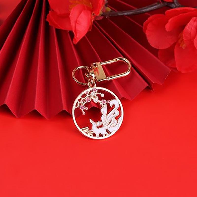 Porte-clés Pendentif Auspicieux Dragon & Phénix - Poisson Koi Cadeau du Nouvel An