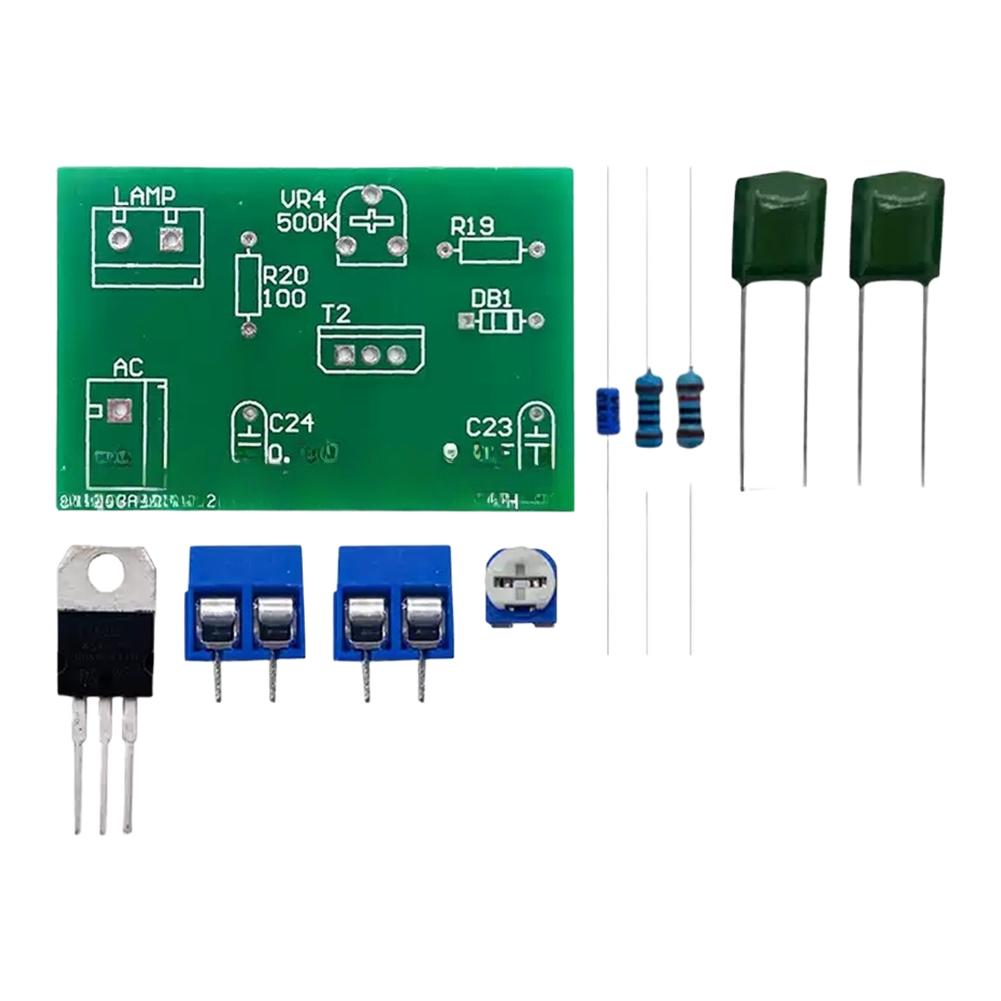 Thyristor Dimming Circuit Board Kit for Electronics Labs Featuring Soldering Practice and Functional Lamp Adjustment