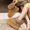 Ethnic Style Thick-soled Snow Boots Women's Winter Velvet Fur Integrated Cotton Shoes Non-slip Boots