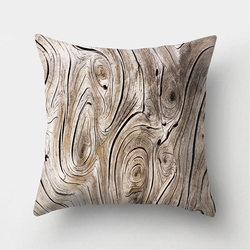 Home Decor Wood Stone Pattern Pillowcase Cushion Cover Sofa Pillowcase Bedroom Living Room funda de almohada