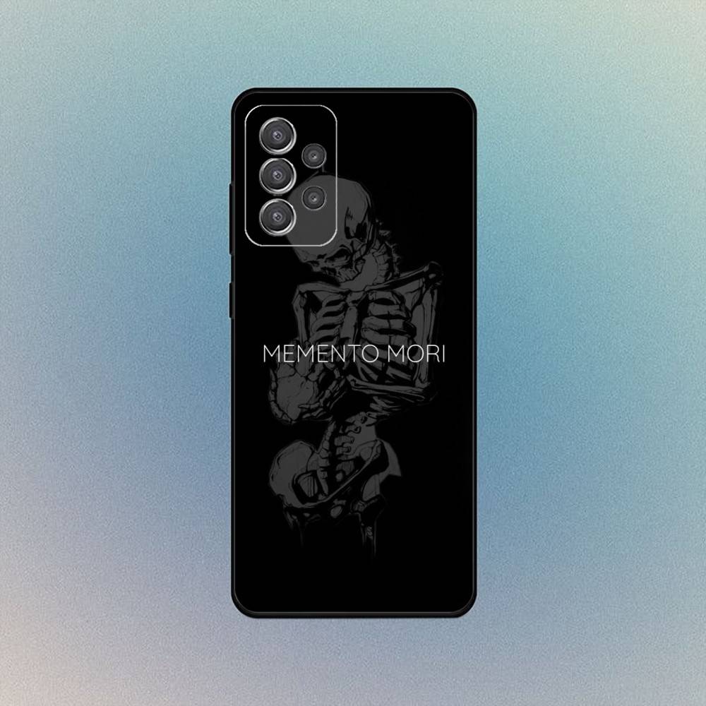 Memento Mori Phone Case For Samsung S25,S24,S21,S22,S23,S30,Ultra,S20,Plus,Fe,Lite,Note,10,9,5G Black Cover