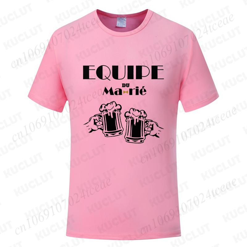 French Beer Graphic Wedding Tops Evg Team Future Groom Man Short Sleeve Tees Boyfriend Single Farewell Bachelor Party Tshirt