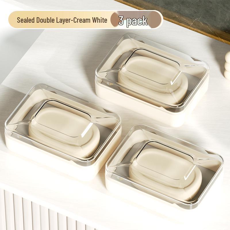 Przenośna, pyłoszczelna i wodoodporna mydelniczka z pokrywką odprowadzającą wodę do łazienki lub w podróży