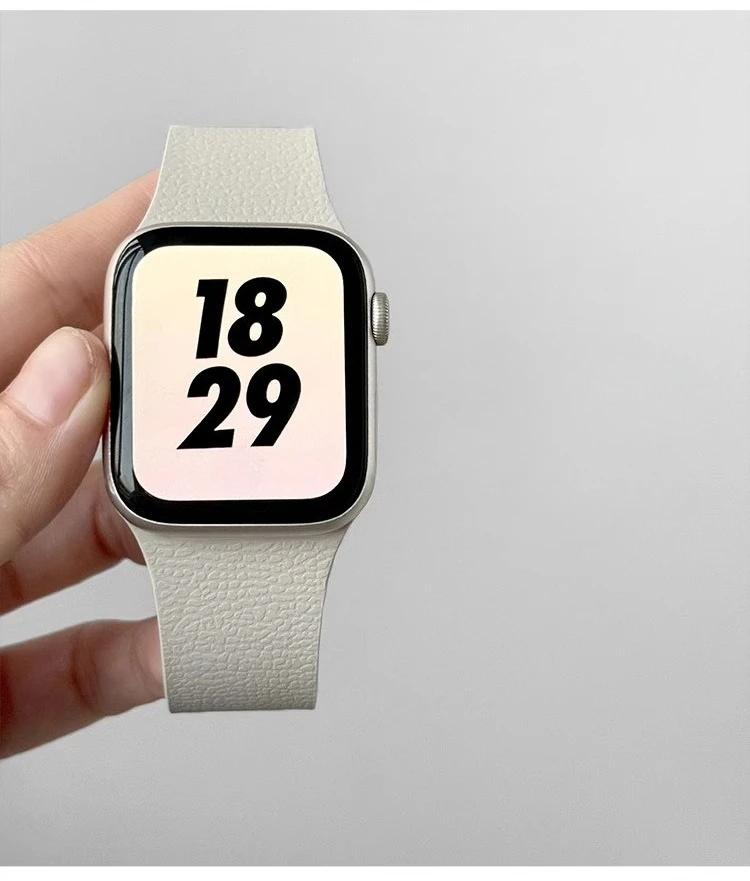 Silicone Bracelet Belt Magnetic Strap Band For Apple Watch Ultra 2 49mm 44mm 45mm 46mm 42mm 40mm iWatch Series 10 8 7 6 5 9 SE