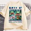 MILF Man I Love Frogs Funny Frog Meme Graphic T Shirt Vintage T-shirts Women Short Sleeve T-shirt Graphic T Shirts