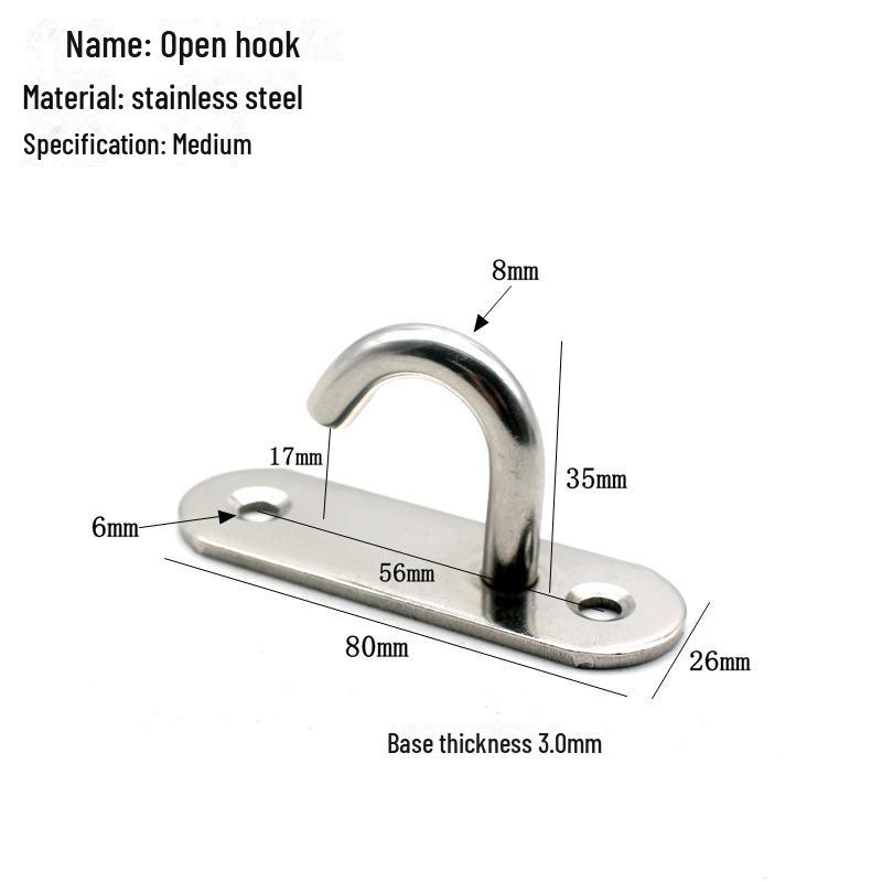 Pogrubiony Stal Nierdzewna Pierścień do Ciągnięcia Wentylatora Sufitowego Hak Owalny do Worków z Piaskiem i Ekranów Projekcyjnych