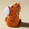 Soft Horse Plush Keychain Cartoon Pony Pendant Plush Toys Horse Year Key Ring  Students Bags