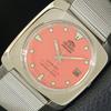 USED VINTAGE ORIENT AUTOMATIC 46941 JAPAN MENS PEACH COLOR DIAL WATCH A702201-5 R123-a702201