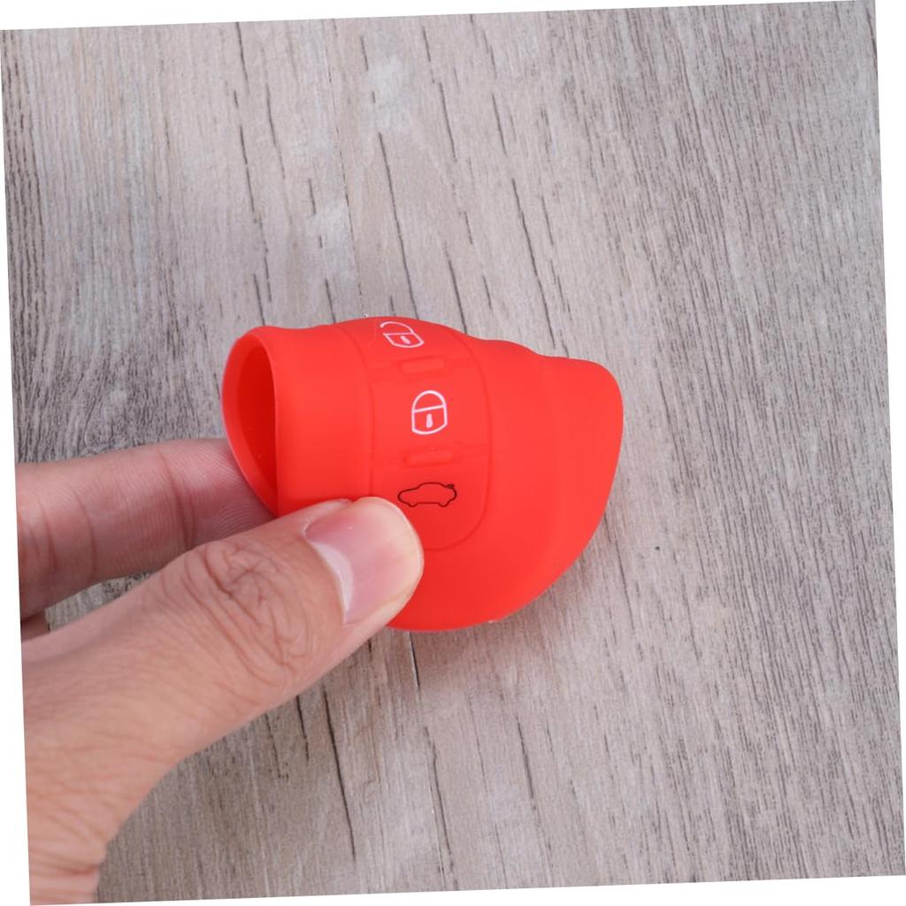 GRIRIW 3 Key Box Section Key Cover Accessory Key Case Accessory Key Set Remote Control Case Accessories, Red