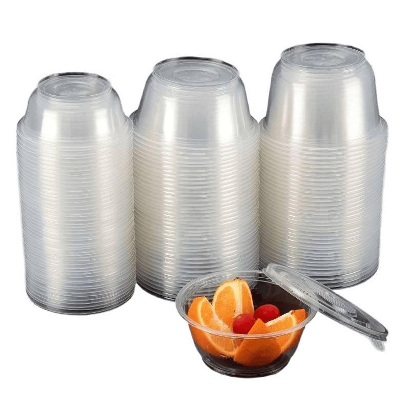 Durable Clear Disposable Plastic Bowl - High Temp Resistant, Perfect for Home & Commercial Use, No Lid Required