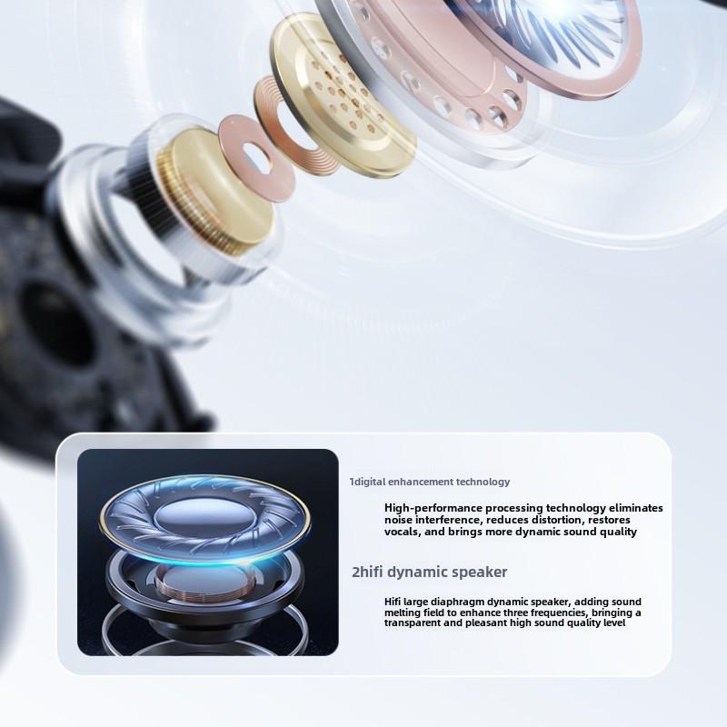 New Clip-on Bluetooth Earphones Wireless Ear Ultra-long Endurance Bone Conduction Noise Reduction