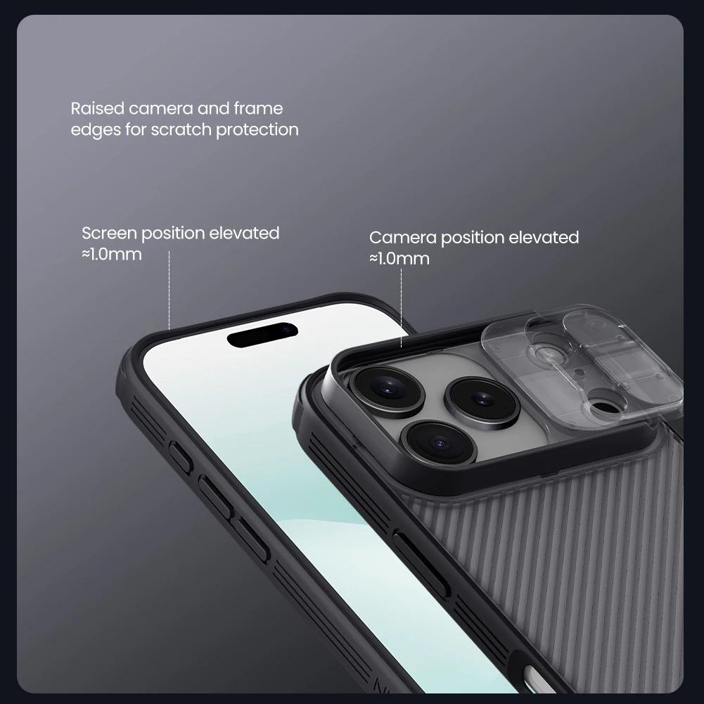Nillkin For iPhone 17 Pro Max / 17 / Air Case Soft Edges Camera Cover Slide Camshiled Pro Back Cover Protection for iPhone Air