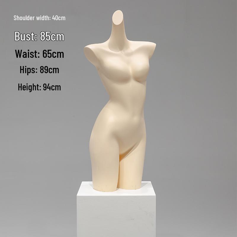 Unisex Half-Body Plastic Mannequin for Underwear Display