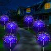 8PCS LED Solar Firework Lamp Outdoor Garden Decor Pathway Fairy Lights Waterproof Christmas Yard Balcony Patio Lawn Solar Light