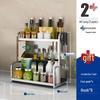 Stainless Steel Multi-layer Kitchen Rack: Spice, Knife Holder & Storage
