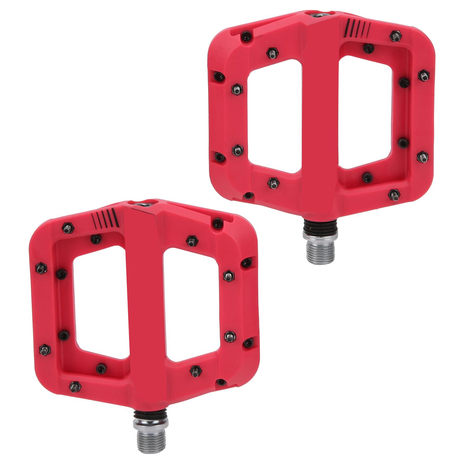 Enlee 2pcs Mountain Bike Pedals NonSlip Nylon Fiber Lightweight Bicycle Platform Flat Pedals