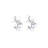 Light Luxury High-end Feeling Ice Transparent Beaded Design Feeling Earrings Niche Stud Earrings Women's Simple Temperament Cold Wind Versatile 