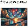 1 piece  ocean and sky fireworks show background cloth  room  photography studio props - suitable for home decoration