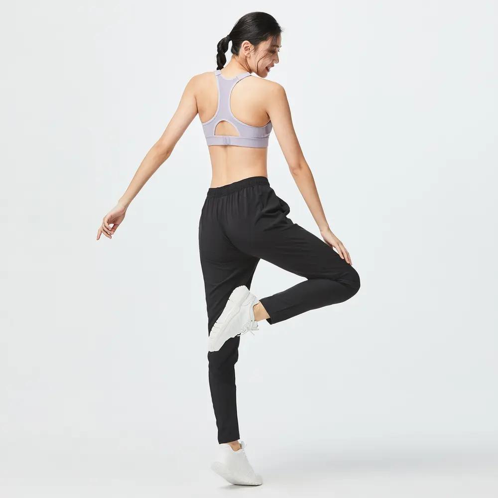 DECATHLON Minimalist Elasticated Comfortable Trousers Women's Black