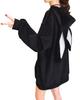 Light Life Bunny Ear 3 Loose Cute Sizes Oversized Long Black Women's Hoodie, Colors, Fit, Fleece-Lined, Top, Fall/Winter, S-XL, Casual, Work, School,