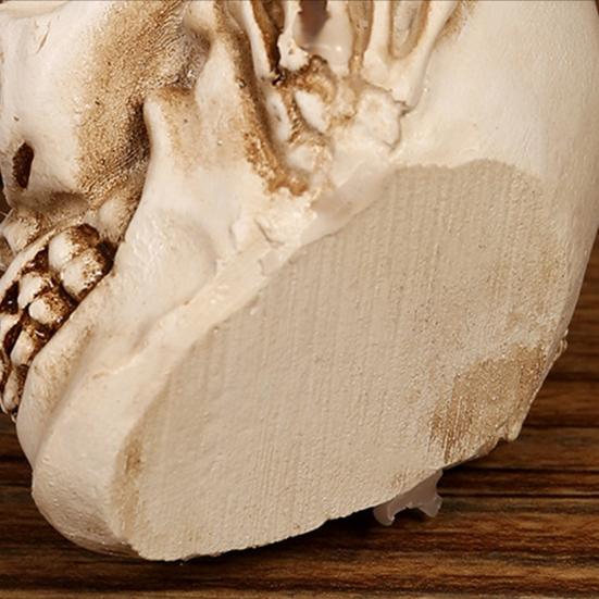 Halloween Candle Holder Spooky Resin Grim Reaper Skeleton Human Organ Statue Tabletop Tea Light Holder for Home Office Kitchen Mantel Decor