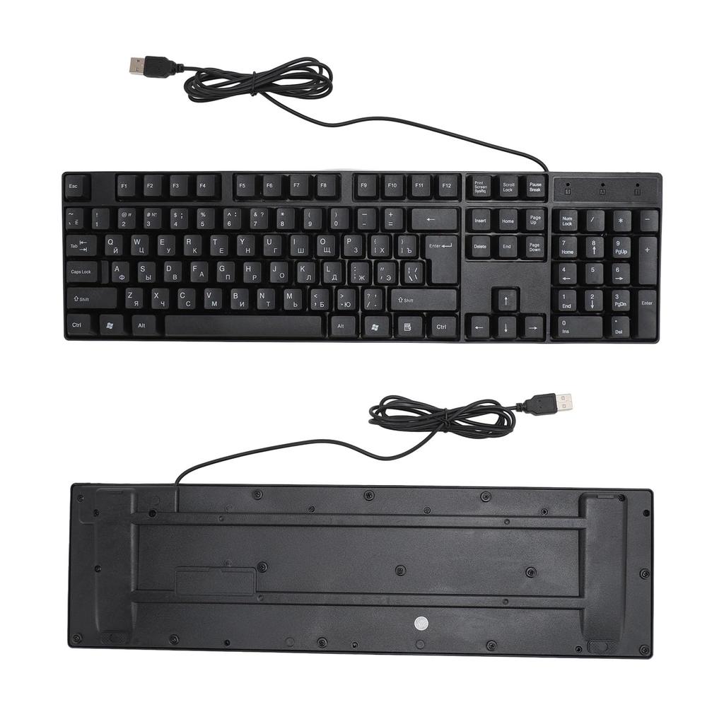 K1800 Wired USB 104 Keys Minority Language Keyboard Wired USB Gaming Keyboard for Home Plug and Play Keyboard, Keyboard, Russian/Spanish/French/Wired