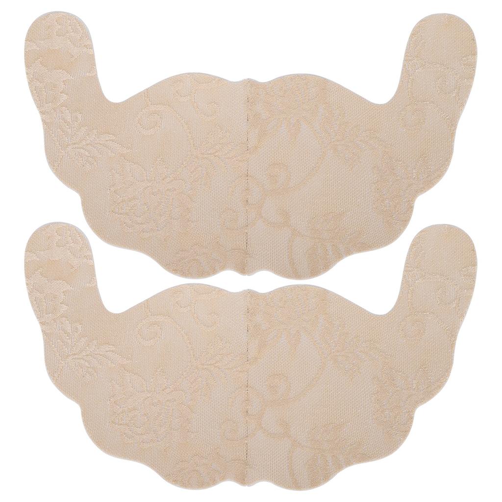 Nipple Cover Stickers Disposable SelfAdhesive Lace Invisible UShaped Underwear Bra Pads(Khaki B)