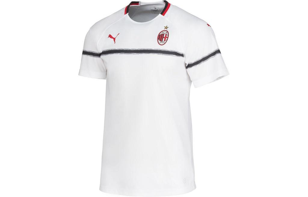 PUMA AC Milan T Shirts Men's White Crew Neck Moderate Straight Fit 703767-03