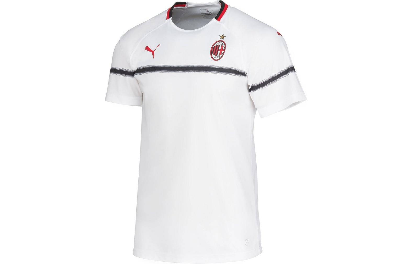 PUMA AC Milan T Shirts Men s White Crew Neck Moderate Straight Fit 703767-03 S