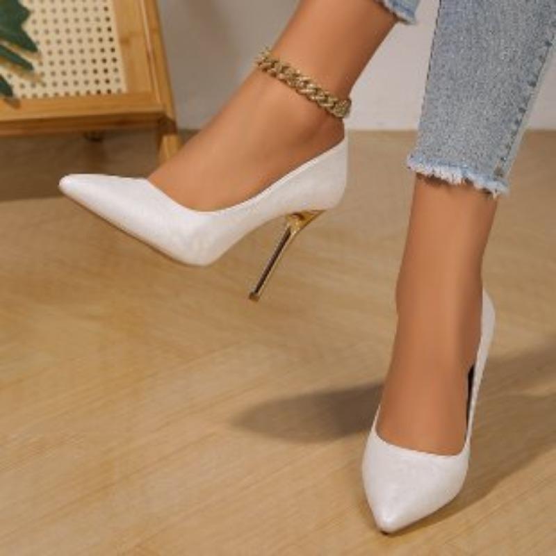Large Size Stilettos Women's Pointed Head Shallow Mouth Spring and Autumn Single Shoes Women's New Temperament Sexy Fashion Women's Shoes