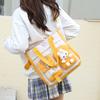 Canvas bag bag female student class ins Mori cute large capacity shoulder bag female Japanese oblique span bag handbag